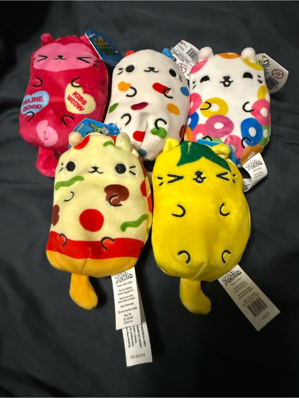 Cats vs Pickles 5 Plush Bundle Be Mine Kitty Jelly Bean Loopy